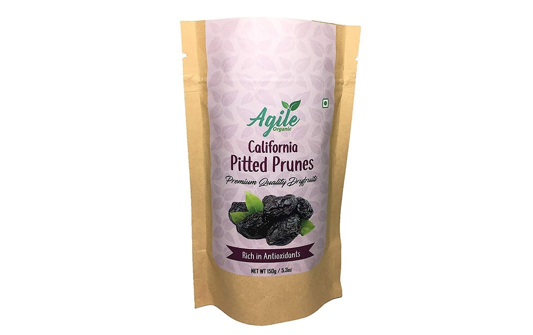 Agile Organic California Pitted Prunes    Pack  150 grams